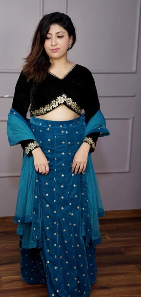 Imaara Velvet Lehenga