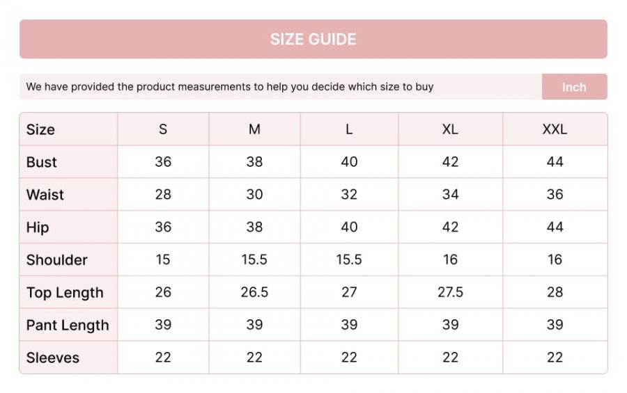 size chart image