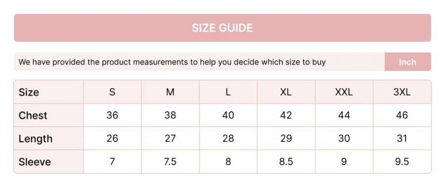 size chart image